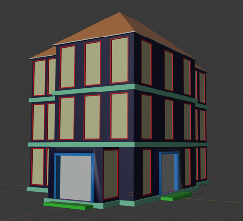 Low Poly Modern Building preview image